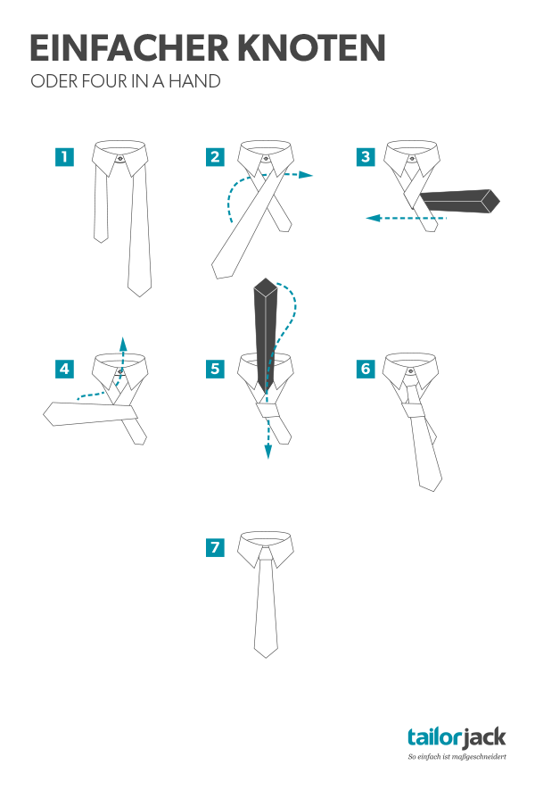 Einfacher Krawatten-Knoten